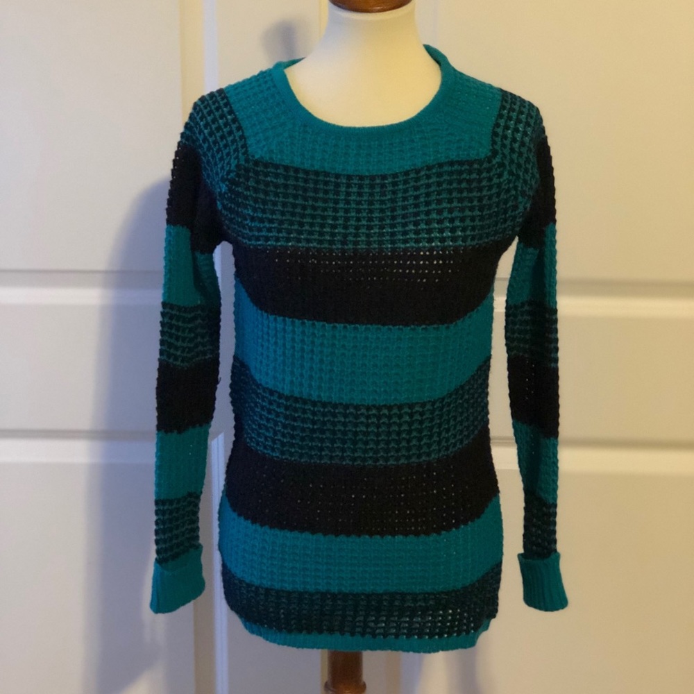 Like New Teal/Black Knit Sweater, Juniors M